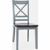 Asbury Park X Back Dining Chair in Grey & Brown (Set of 2)